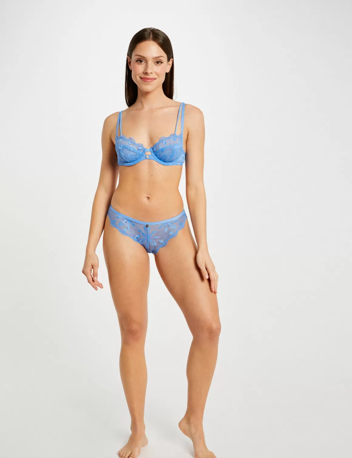 Morgan Lingerie>Shorty Dentelle Femme | Bleu