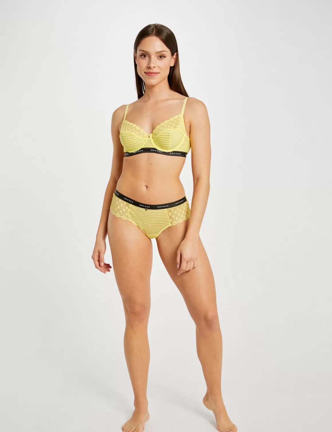 Morgan Lingerie>Shorty Dentelle Femme | Jaune