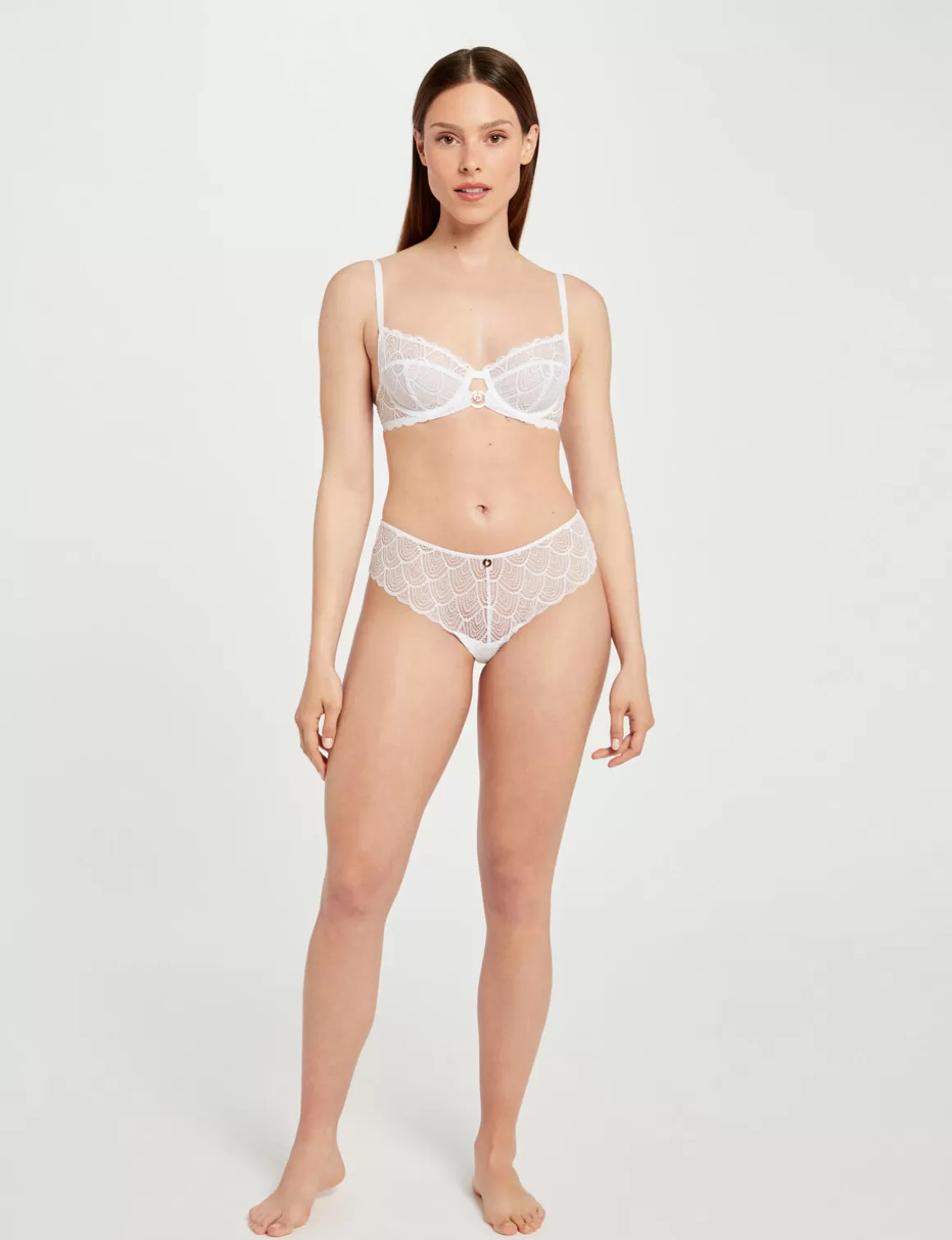 Morgan Lingerie>Shorty En Dentelle Femme | Blanc