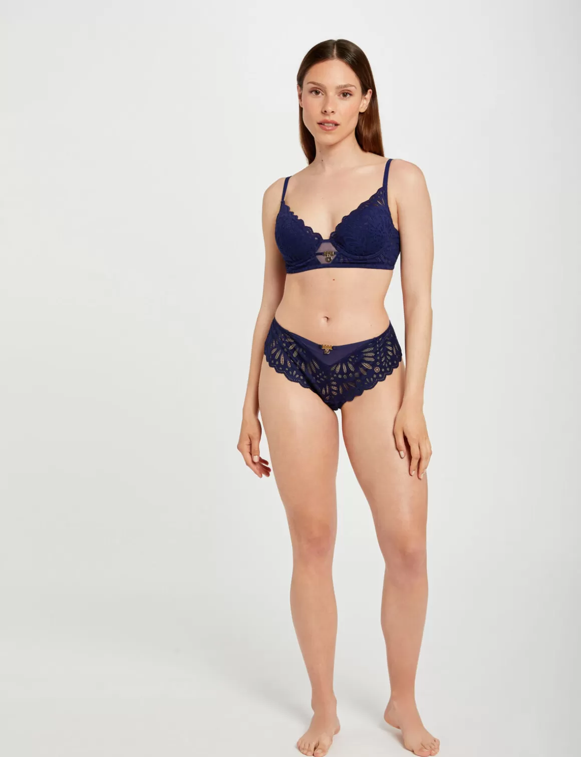 Morgan Lingerie>Shorty En Dentelle Femme | Marine