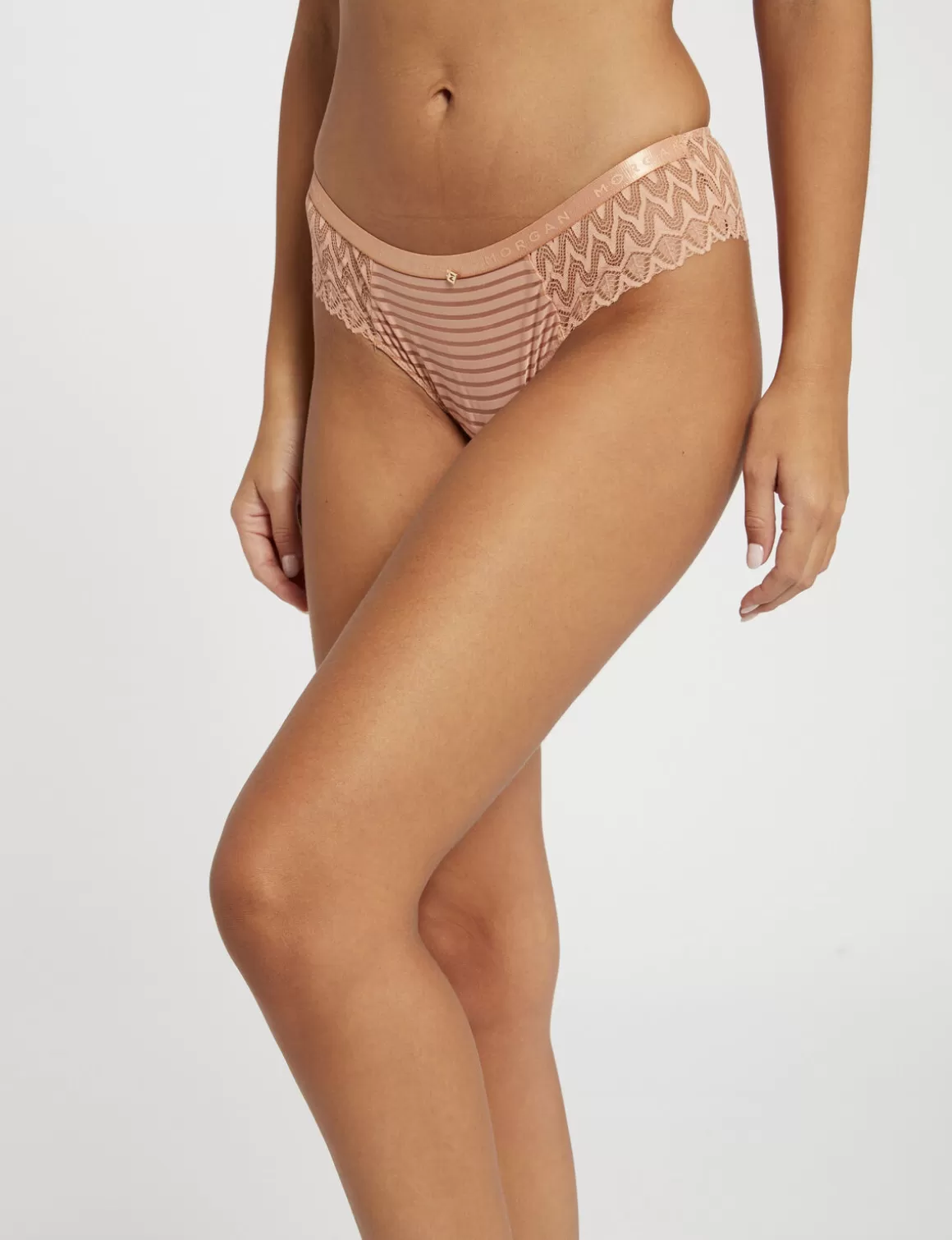 Morgan Lingerie>Shorty En Dentelle Femme | Beige