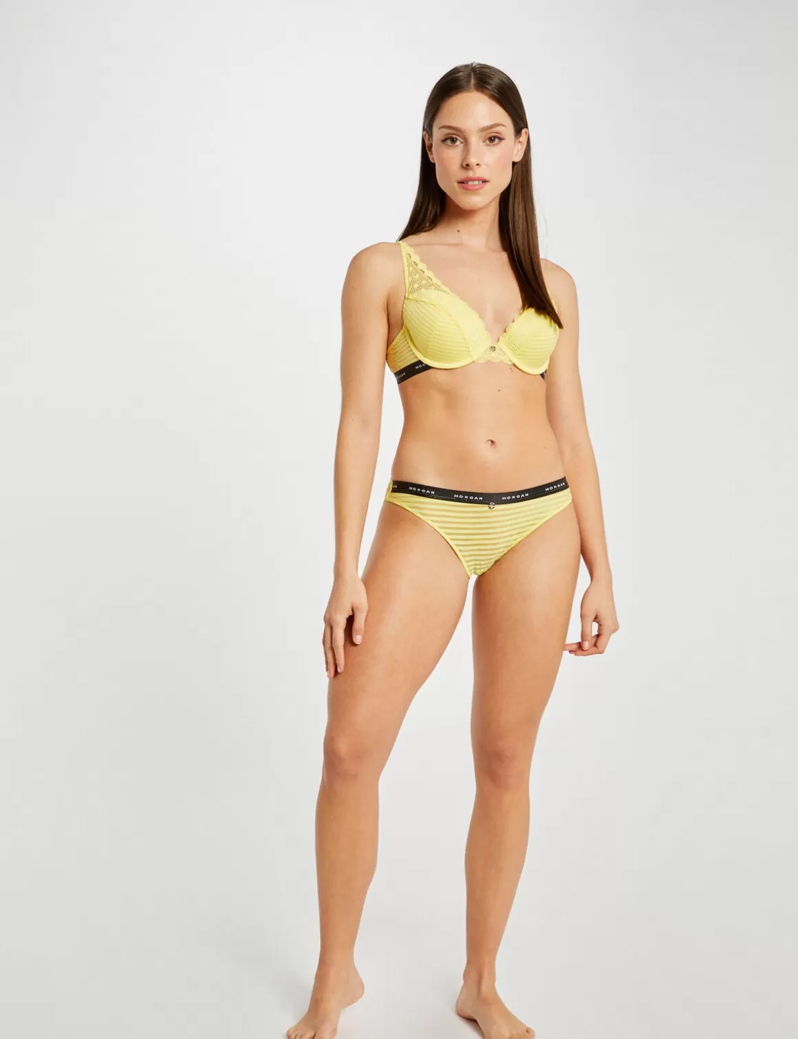 Morgan Lingerie>Slip Dentelle Femme | Jaune