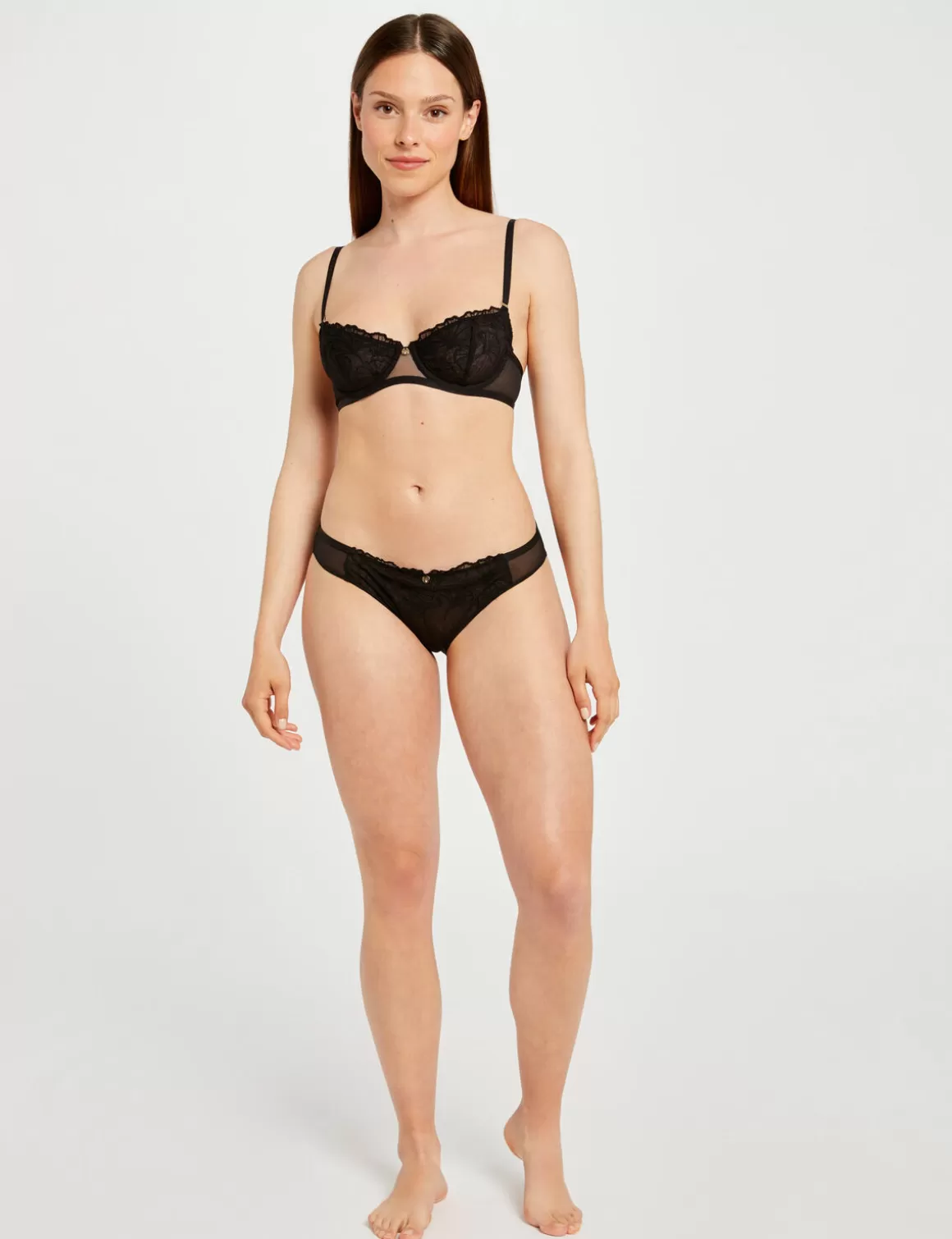 Morgan Lingerie>Slip En Dentelle Femme | Noir