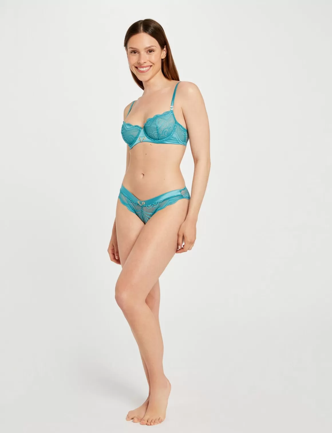 Morgan Lingerie>Slip En Dentelle Femme | Bleu