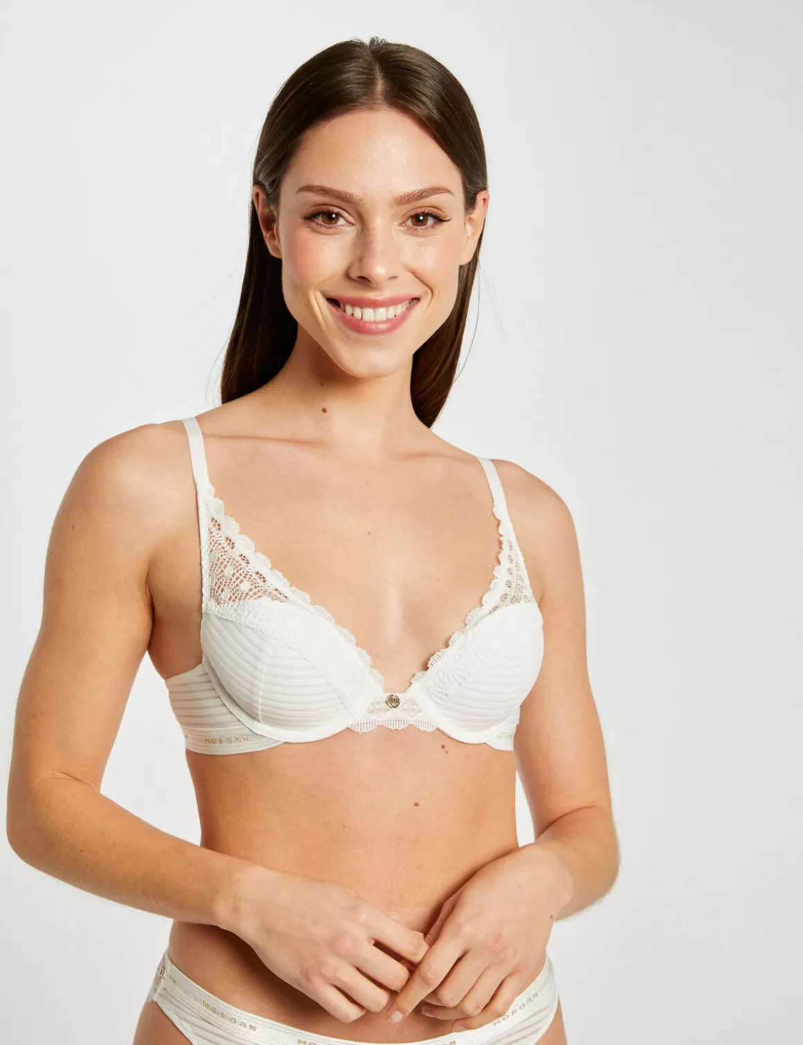 Morgan Lingerie>Soutien-Gorge Coques Femme | Ivoire