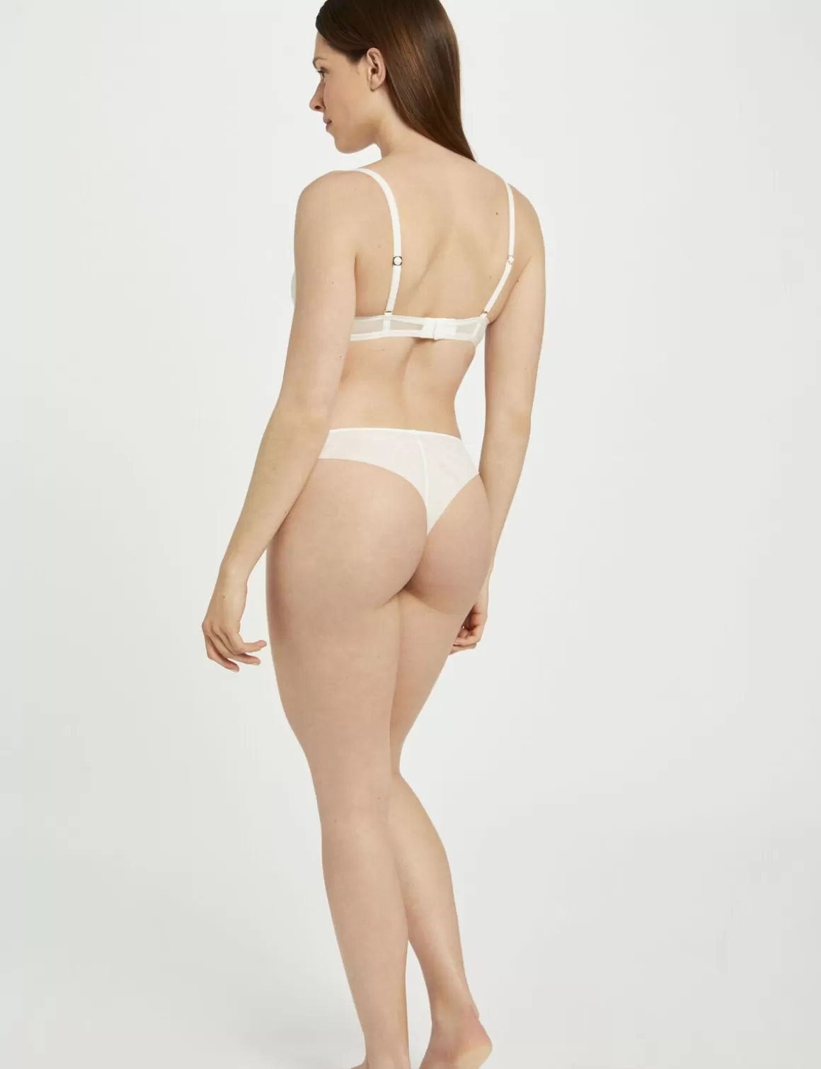 Morgan Lingerie>Tanga En Dentelle Femme | Ivoire