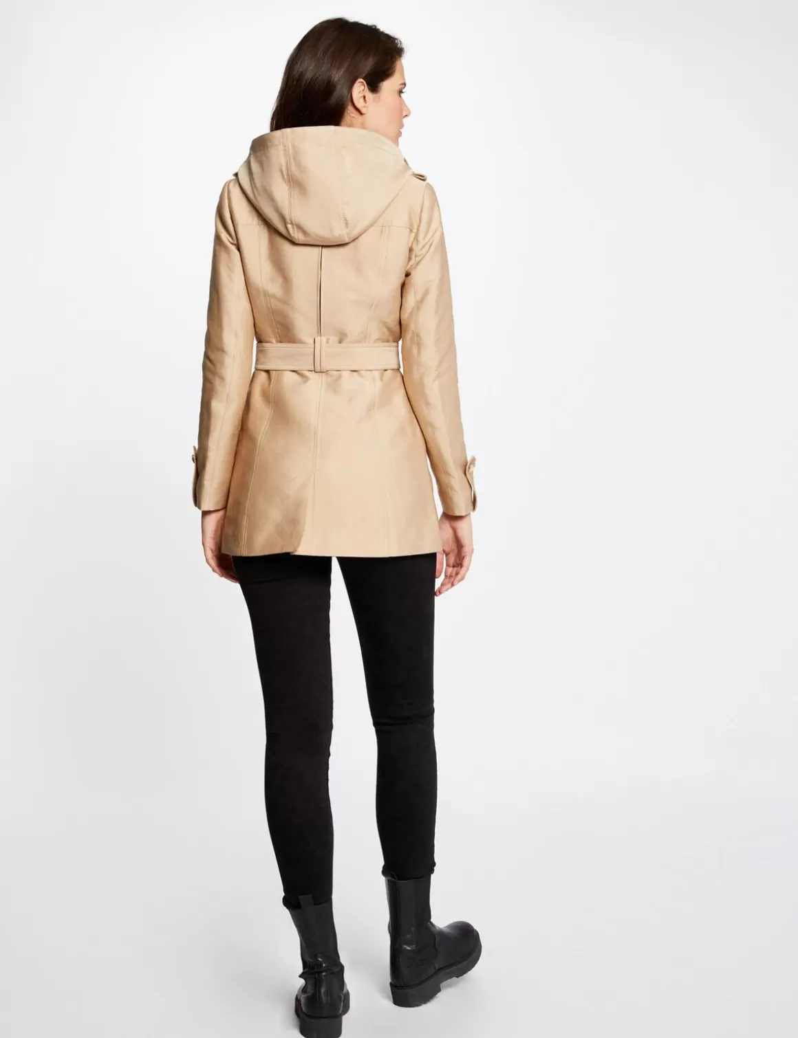 Morgan Manteaux>Trench Droit Ceinture A Capuche Femme | Camel