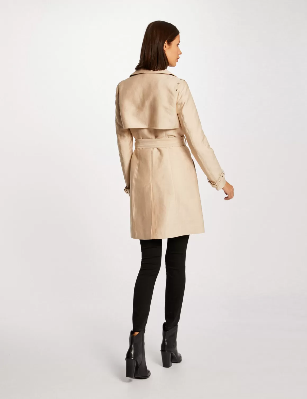 Morgan Manteaux>Trench Droit Ceinture Femme | Beige