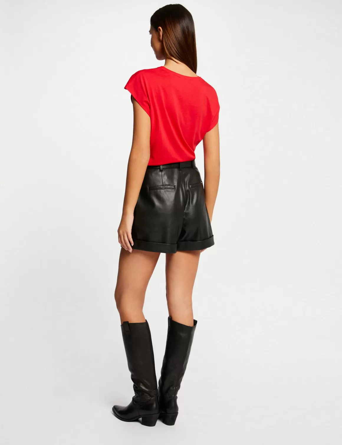 Morgan Tops Et T-Shirts>T-Shirt Manches Courtes Femme | Rouge