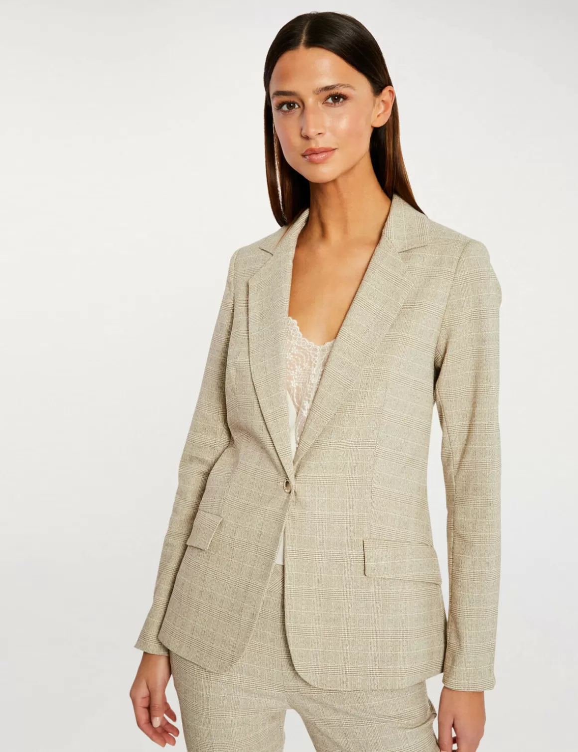 Morgan Vestes Et Blousons>Veste City Droite Femme | Beige