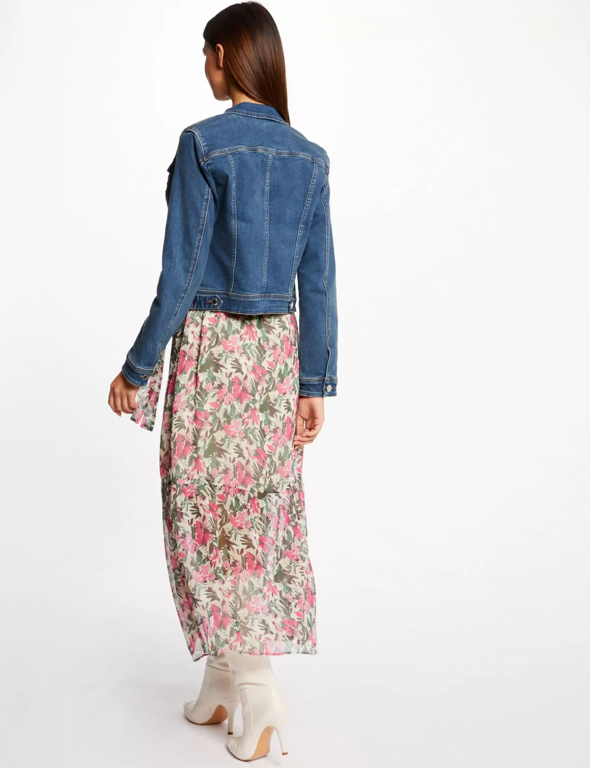 Morgan Vestes Et Blousons>Veste Droite Boutonnee En Jean Jean Stone Femme | Jean_Stone